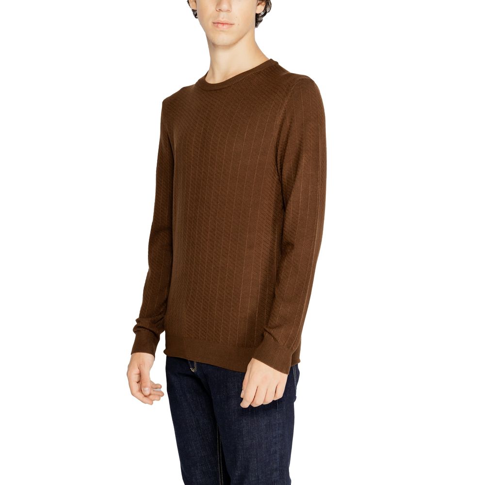 Antony Morato Brown Viscose Sweater