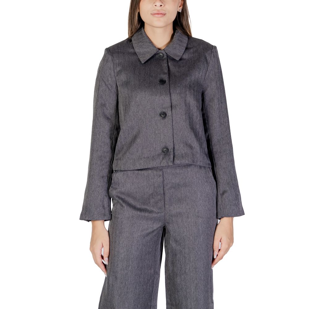 Jacqueline De Yong Gray Polyester Suits & Blazer