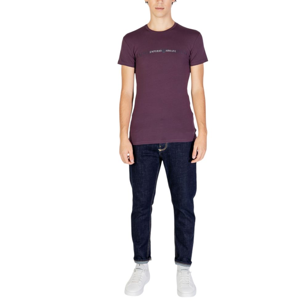 Emporio Armani Underwear Purple Cotton T-Shirt