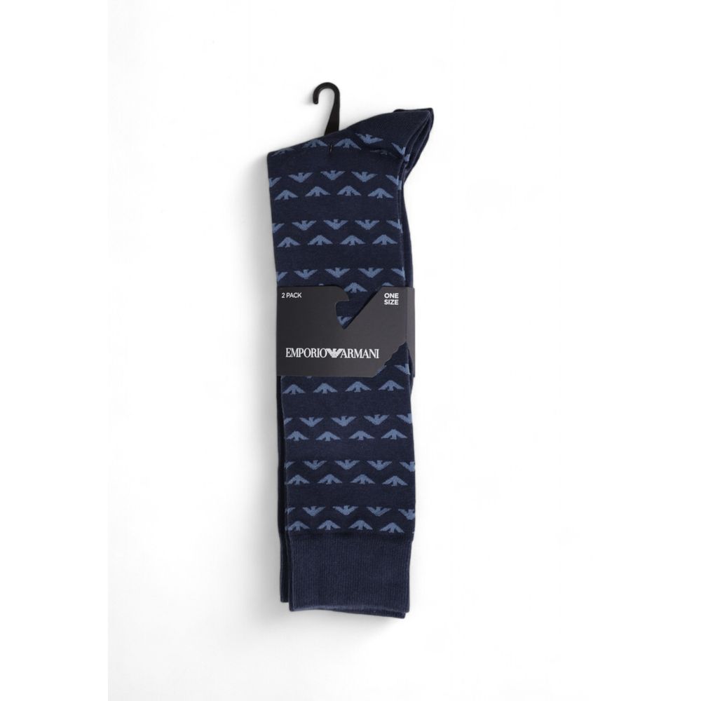 Emporio Armani Underwear Blue Cotton Sock