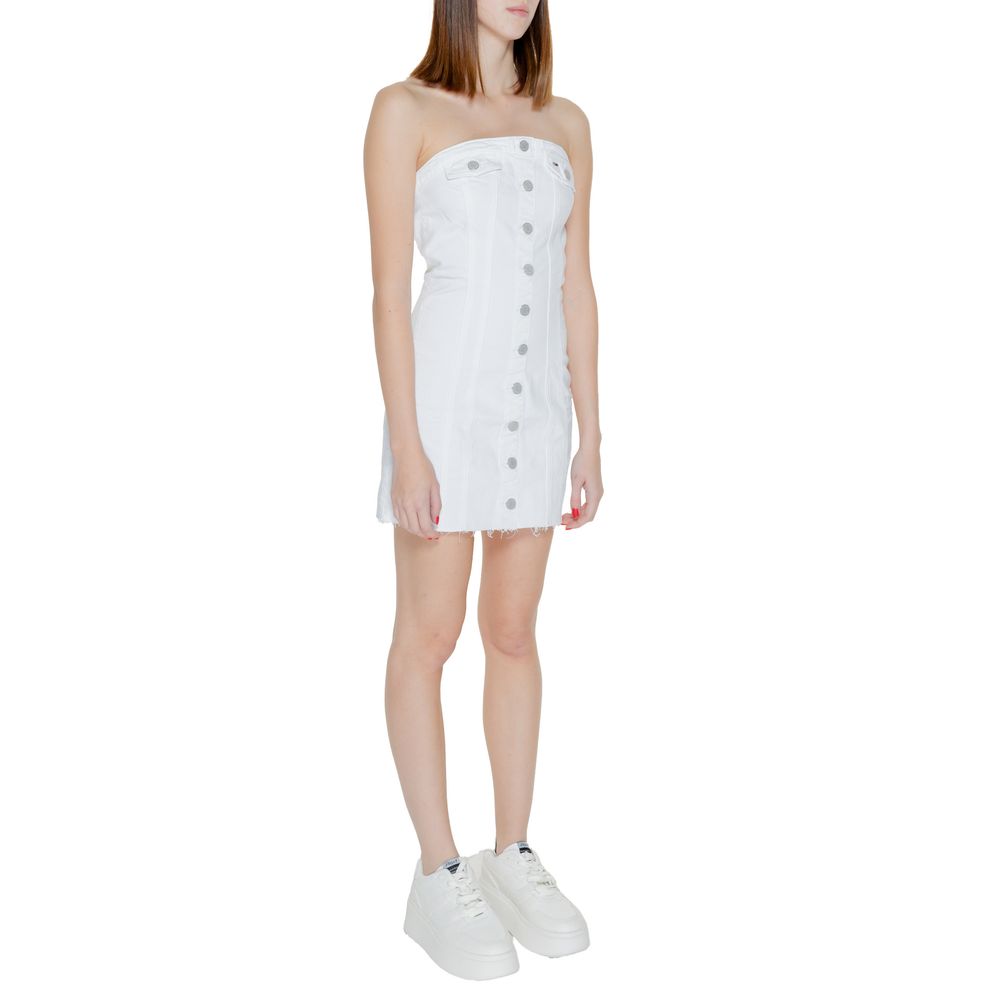 Tommy Hilfiger Jeans White Recycled Cotton Dress