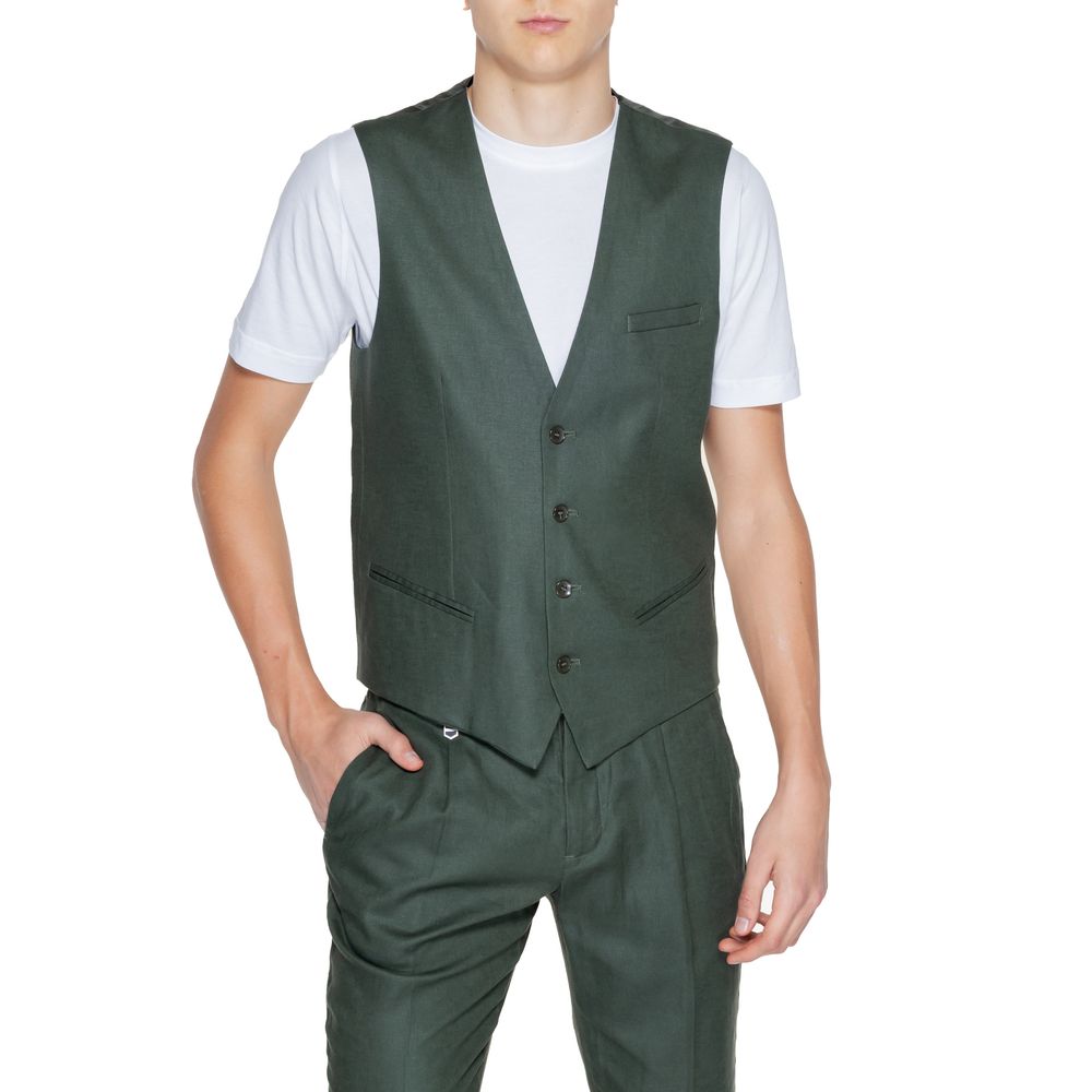 Antony Morato Green Linen Vest