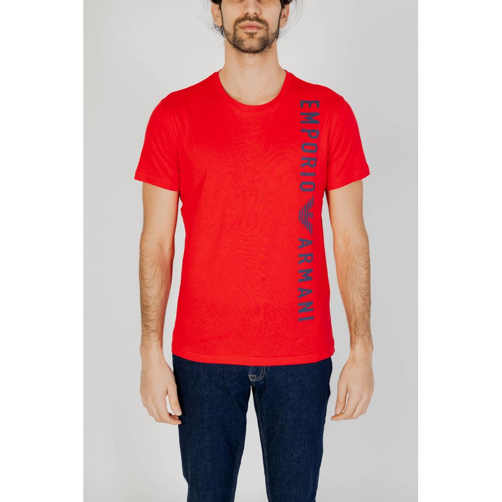 Emporio Armani Underwear Red Cotton T-Shirt