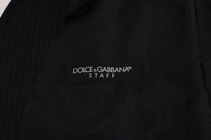 Dolce & Gabbana Sleek Striped Wool Blend Waistcoat Vest