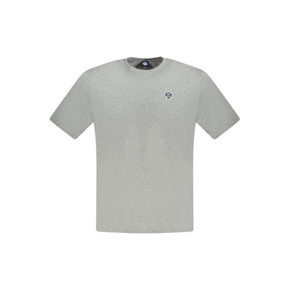 North Sails Gray Cotton Men T-Shirt