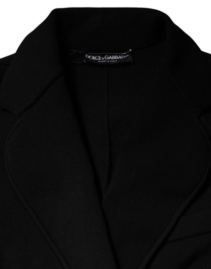 Dolce & Gabbana Black Viscose Single Breasted Blazer Jacket