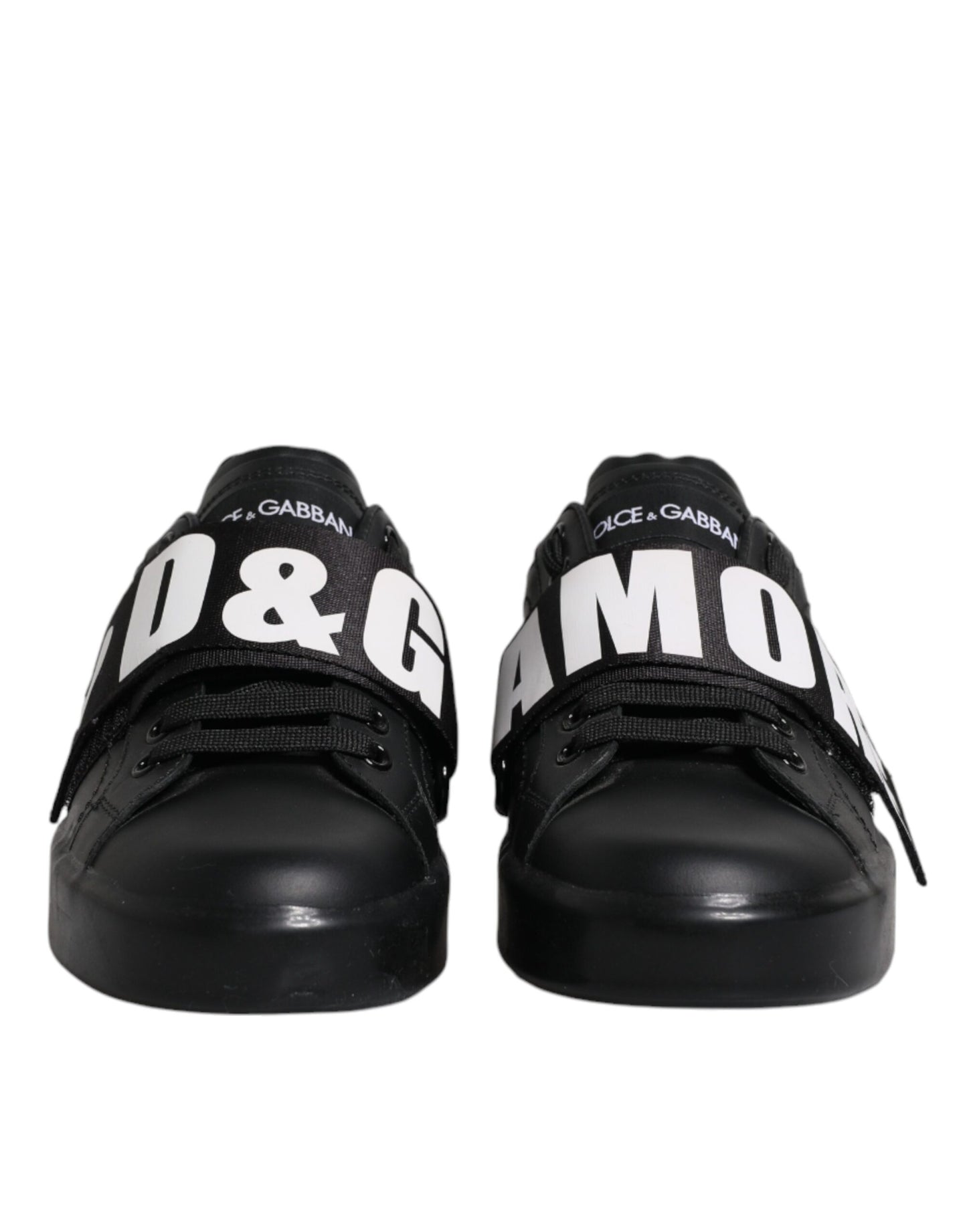 Dolce & Gabbana Black D&G AMORE Low Top Sneakers Shoes