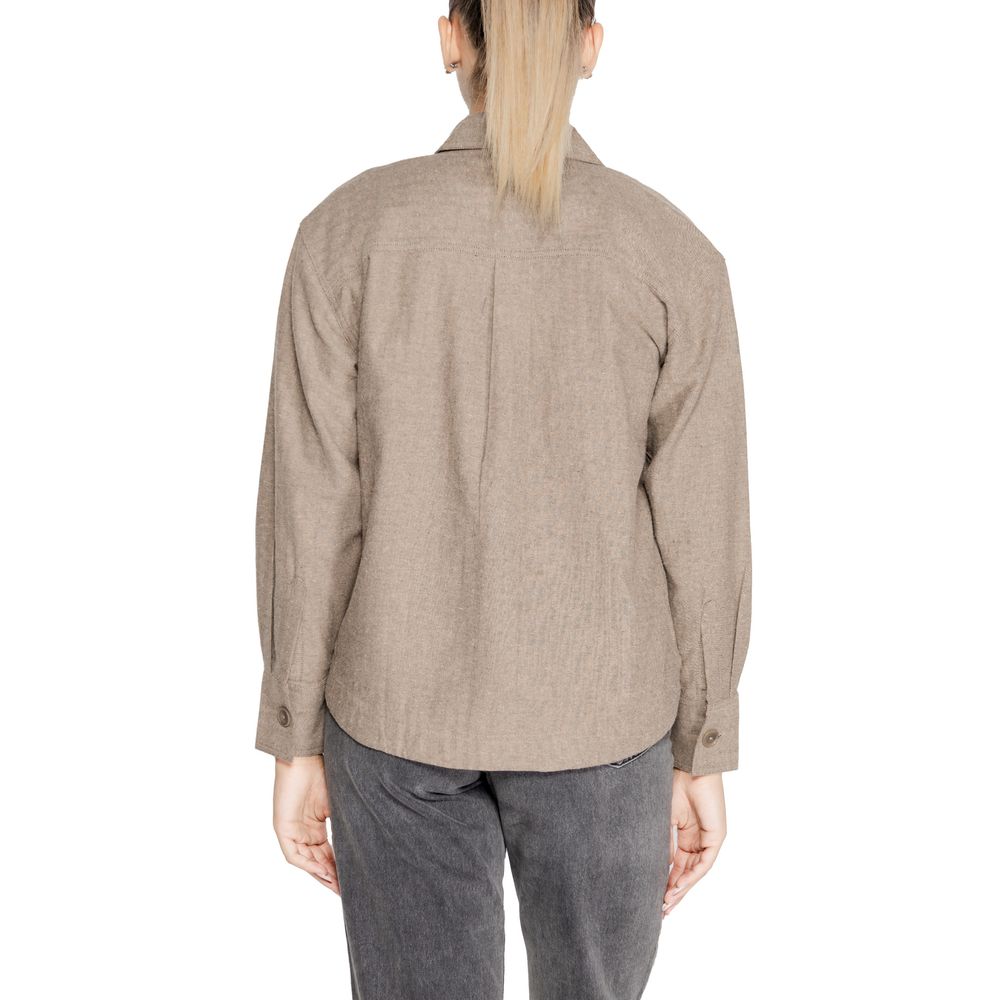 Jacqueline De Yong Beige Recycled Cotton Sweater