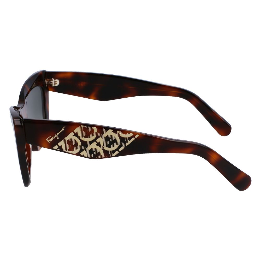 Ferragamo Brown Recycled Acetate Sunglasses