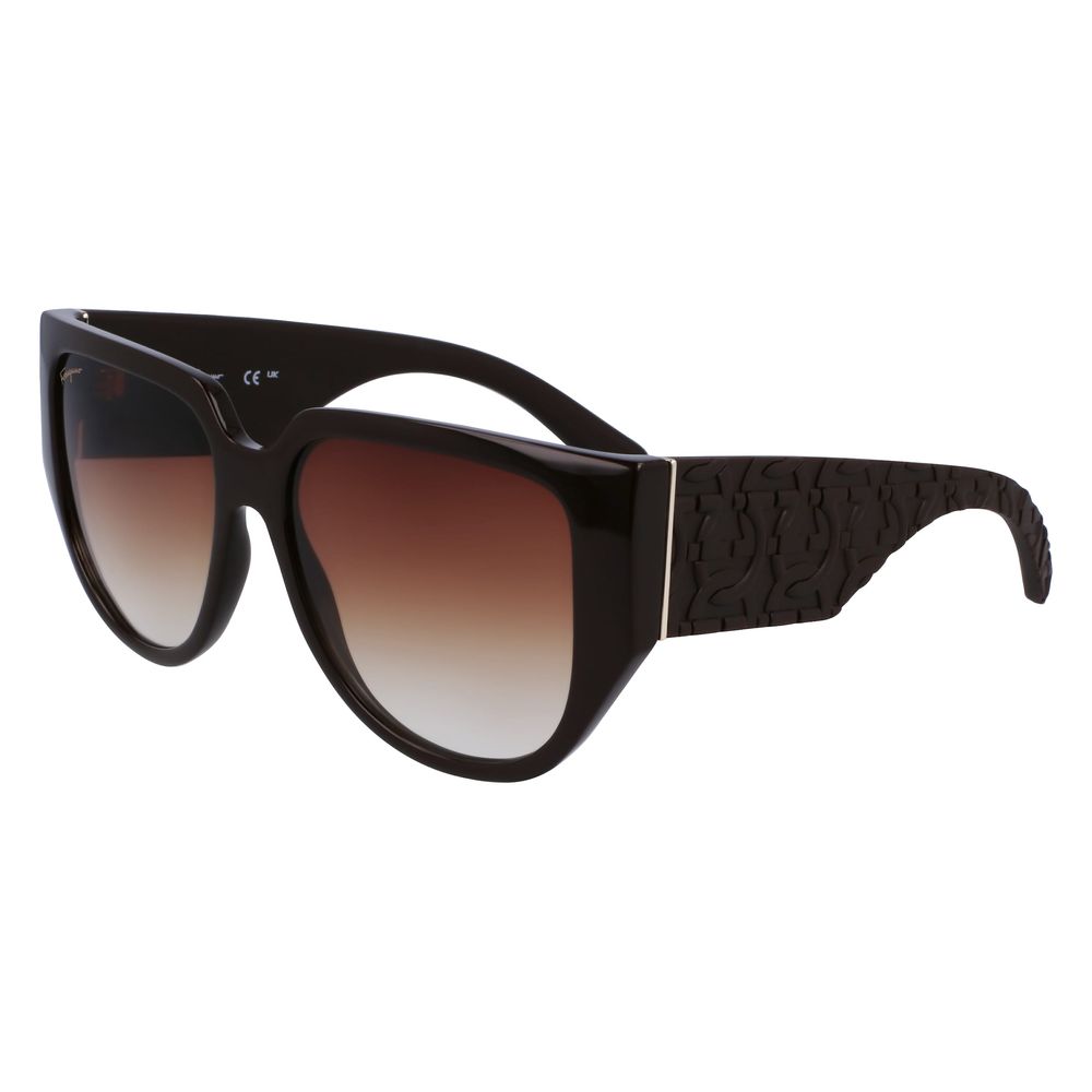 Ferragamo Brown Bio Injected Sunglasses