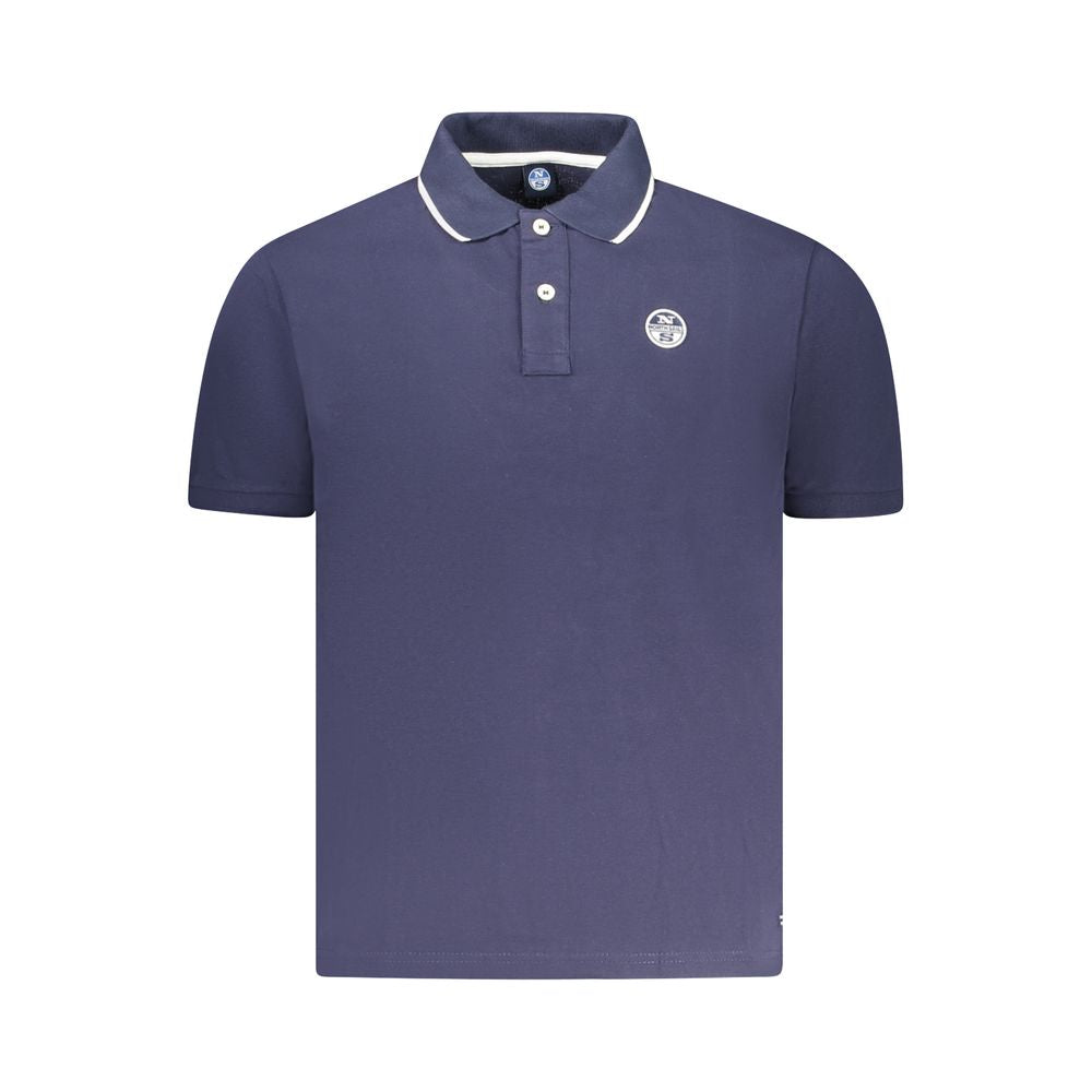 North Sails Blue Cotton Men Polo Shirt