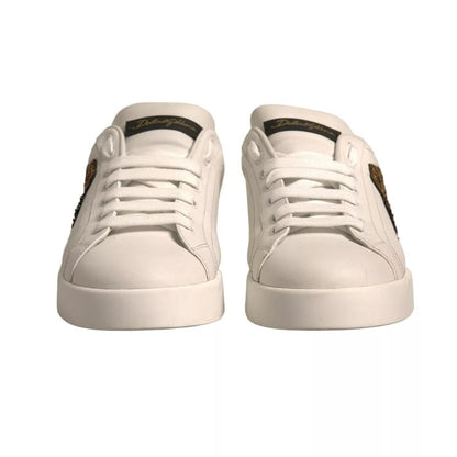 Dolce & Gabbana White Crown Patch Portofino Sneakers Shoes (Copy)