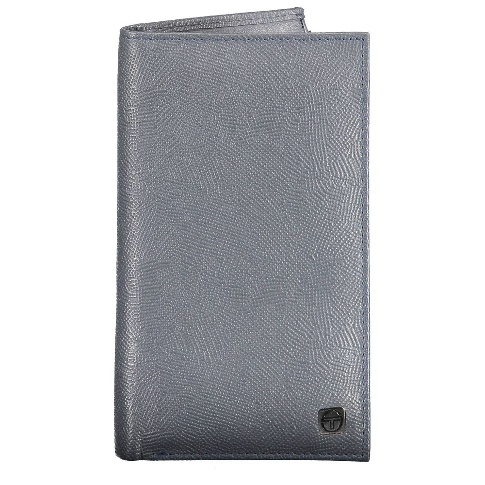 Sergio Tacchini Blue Leather Men Wallet