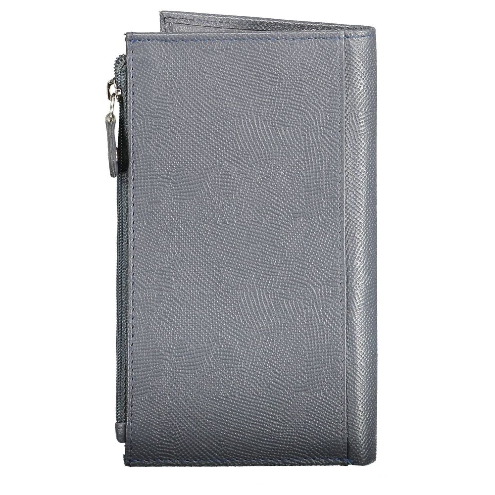 Sergio Tacchini Blue Leather Men Wallet