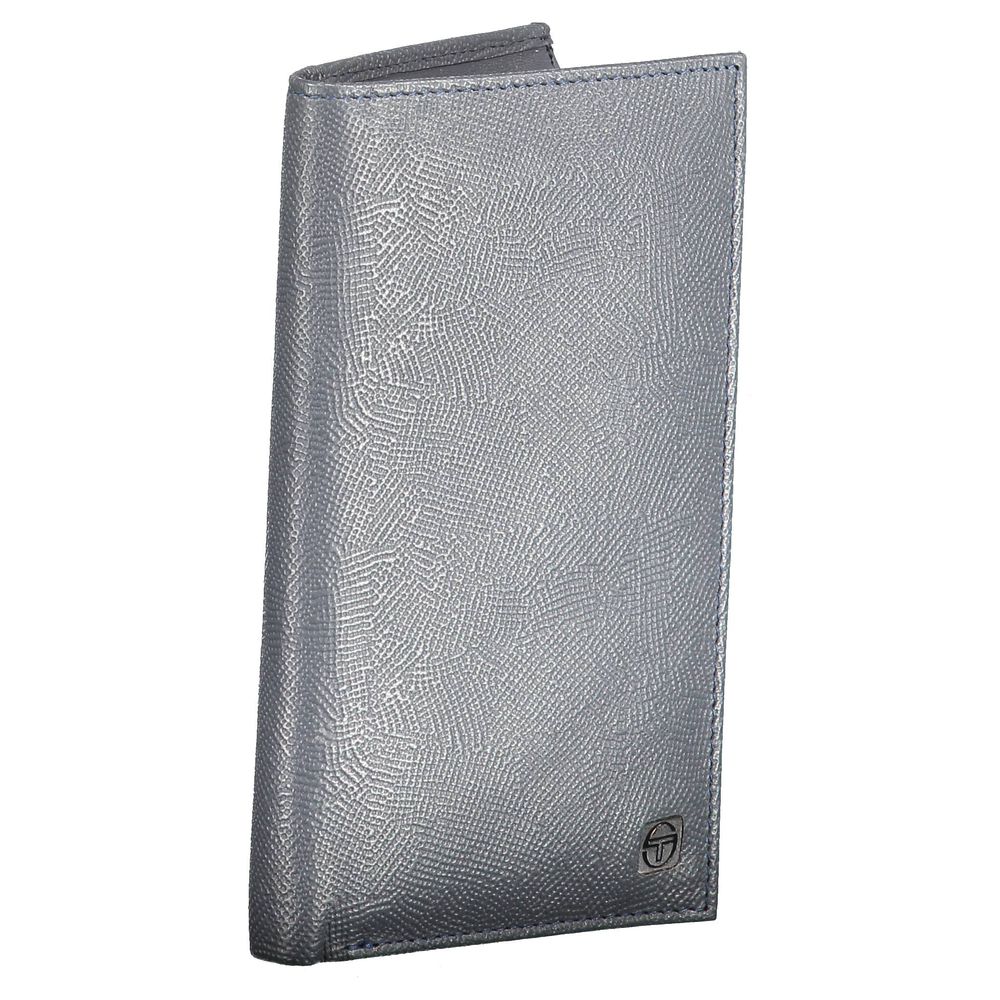 Sergio Tacchini Blue Leather Men Wallet