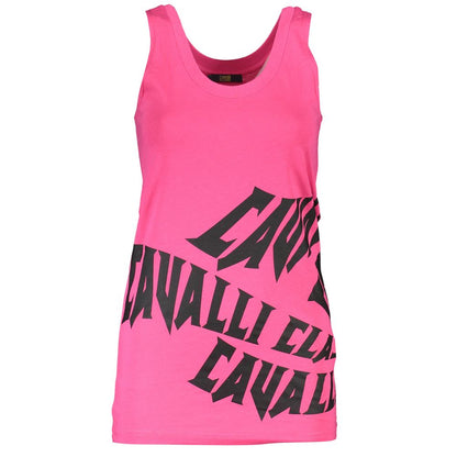 Cavalli Class Pink Cotton Women Top