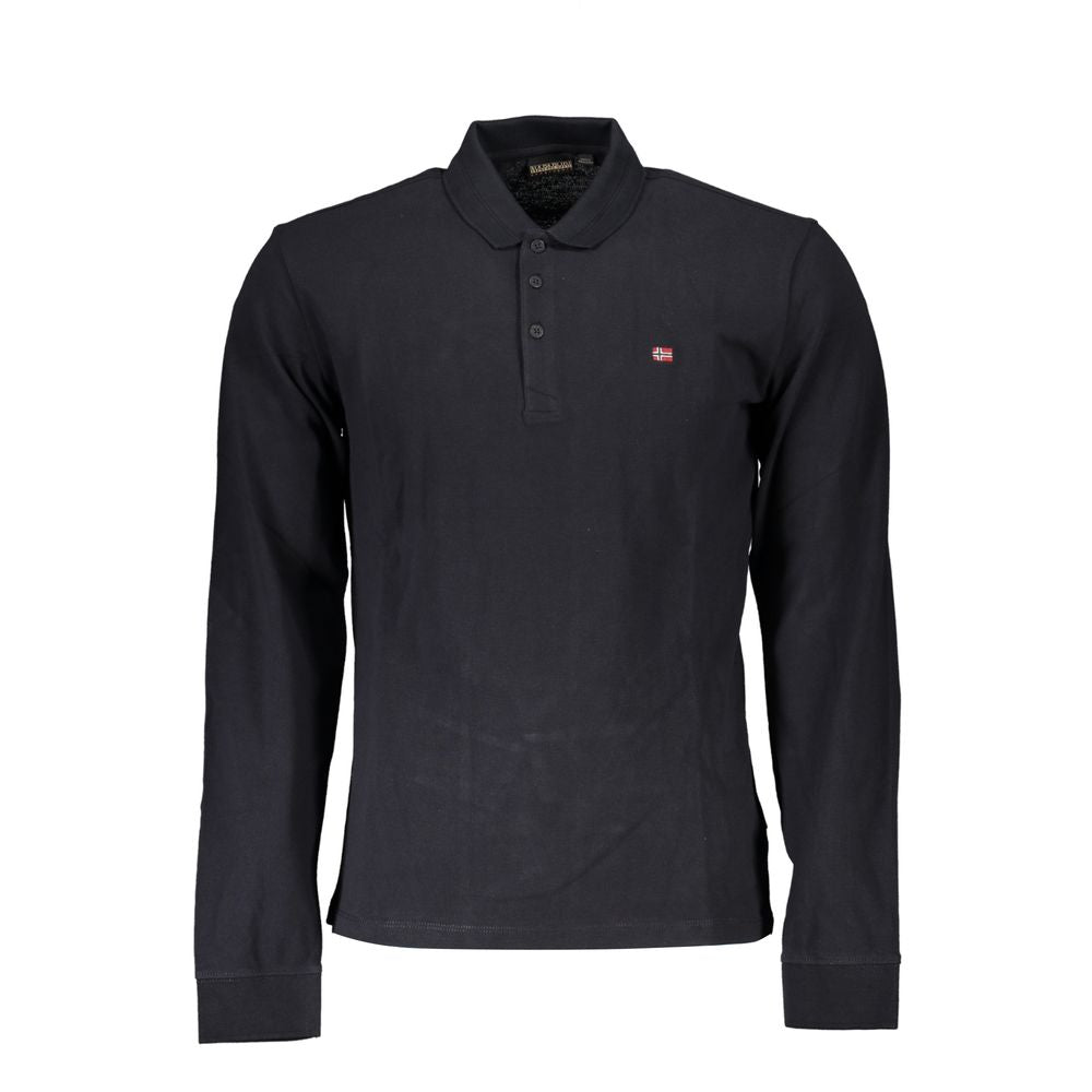 Napapijri Black Cotton Men Polo Shirt