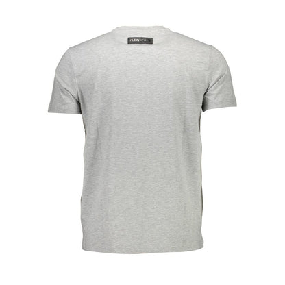 Plein Sport Gray Cotton Men T-Shirt