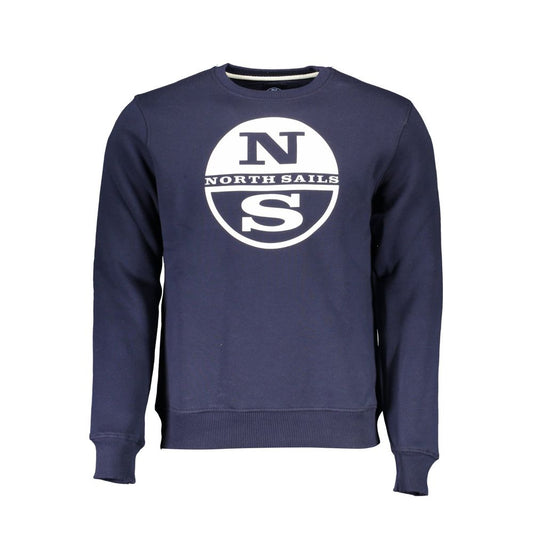 North Sails Blue Cotton Men Sweater