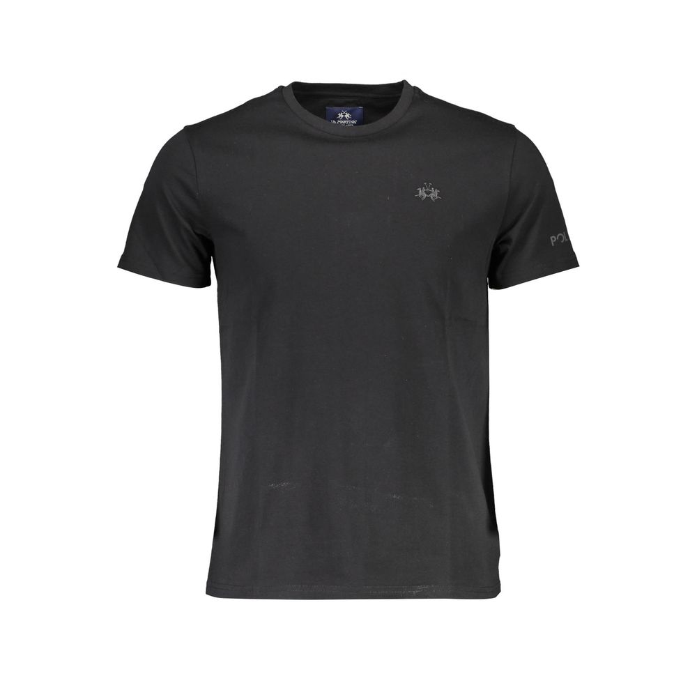 La Martina Black Cotton Men T-Shirt