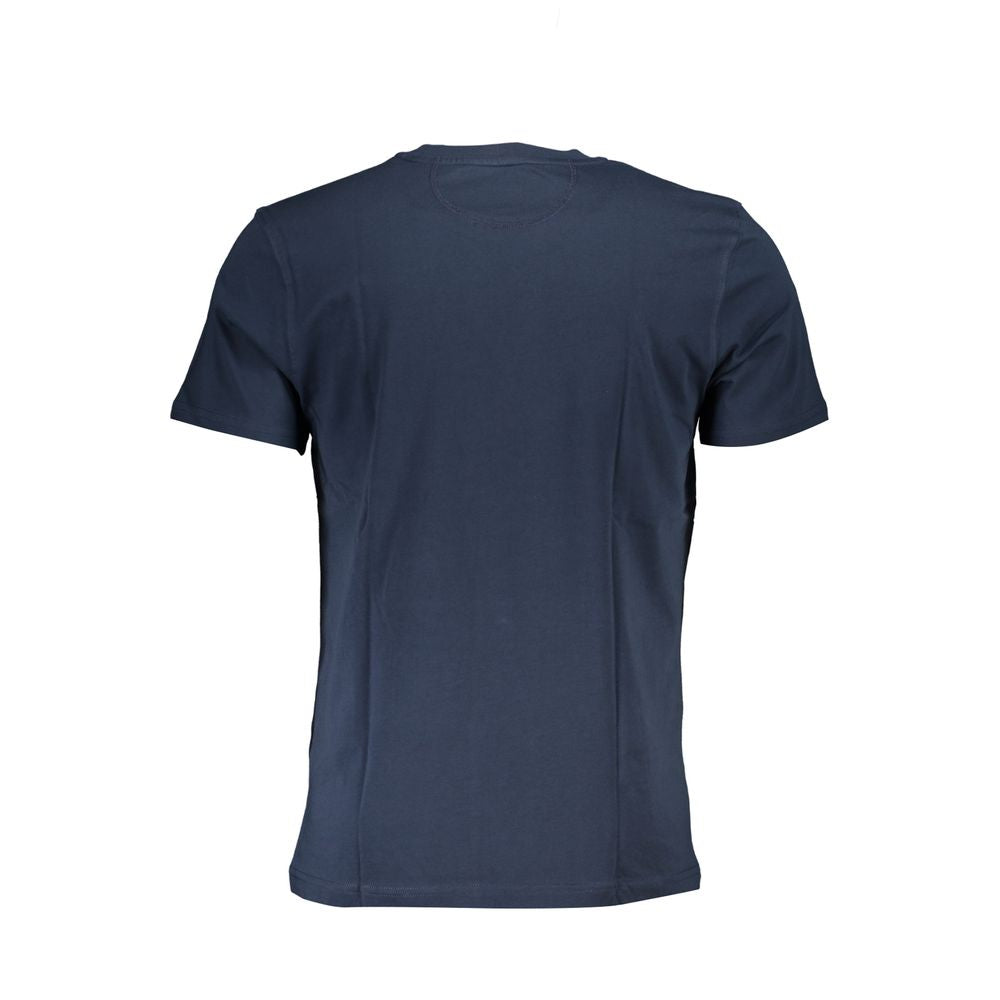 La Martina Elegant Blue Crew Neck Cotton Tee