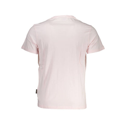 Napapijri Pink Cotton Men T-Shirt