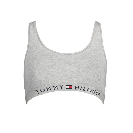 Tommy Hilfiger Gray Cotton Women Sports Bra