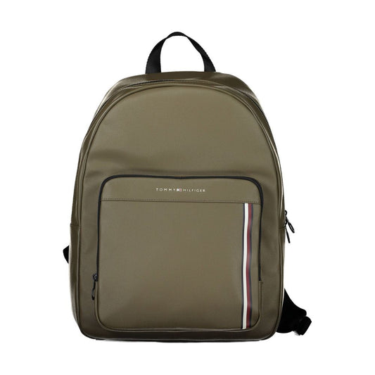 Tommy Hilfiger Green Polyethylene Men Backpack