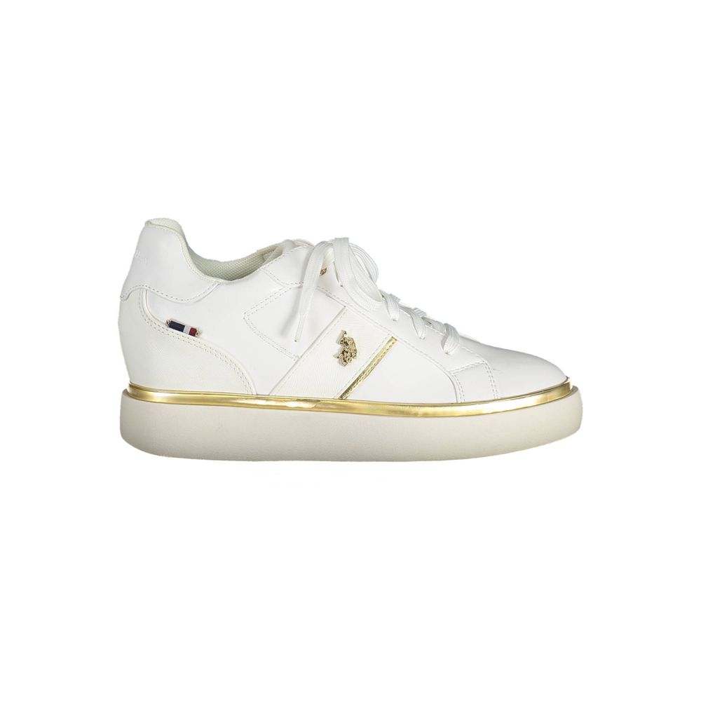 U.S. POLO ASSN. White Polyester Women Sneaker