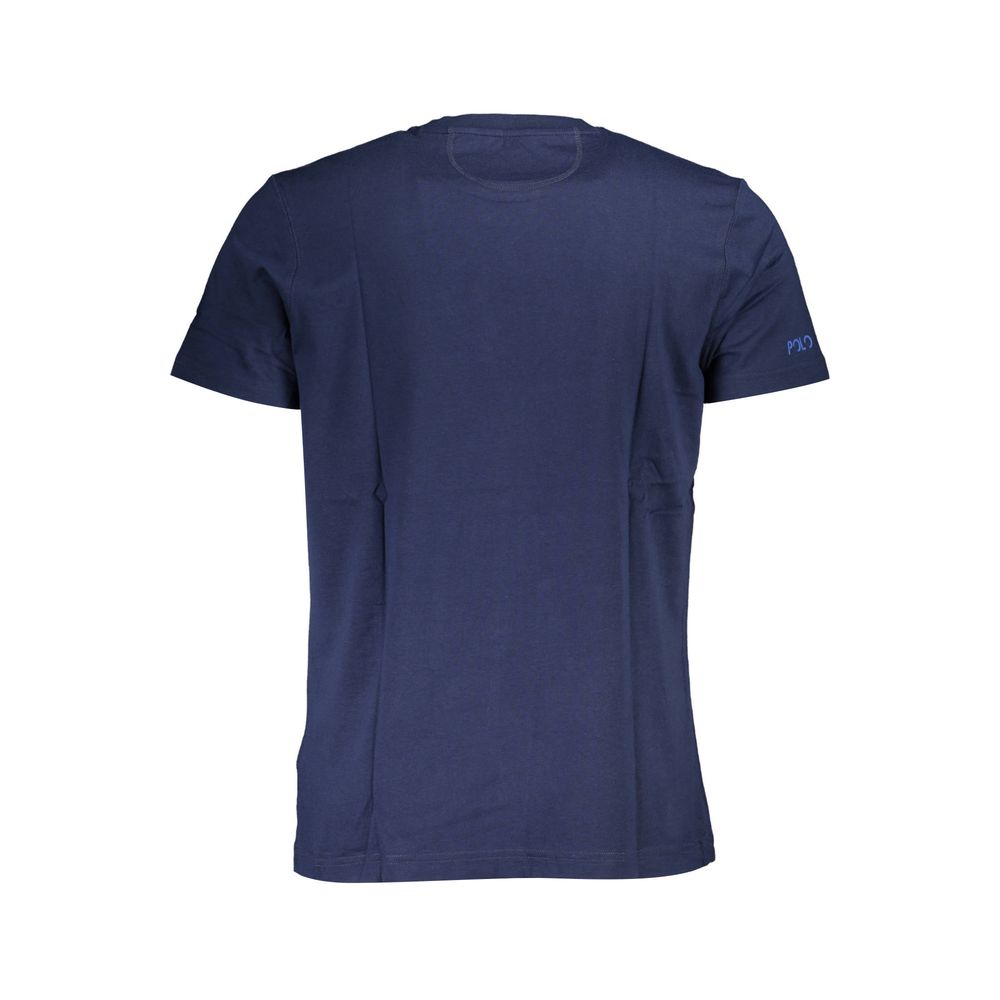 La Martina Blue Cotton Men T-Shirt