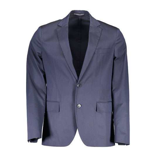 Gant Blue Cotton Men Jacket