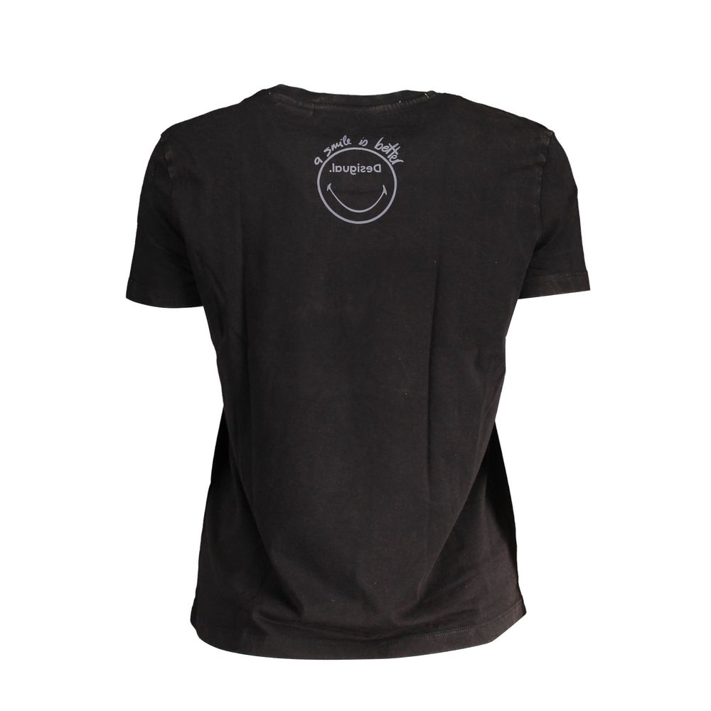 Desigual Black Cotton Women T-Shirt