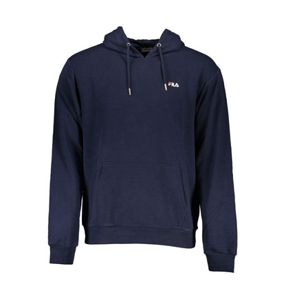 Fila Blue Cotton Blend Hooded Sweatshirt