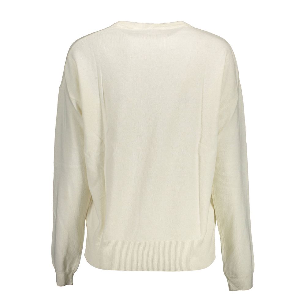 U.S. POLO ASSN. White Wool Women Sweater