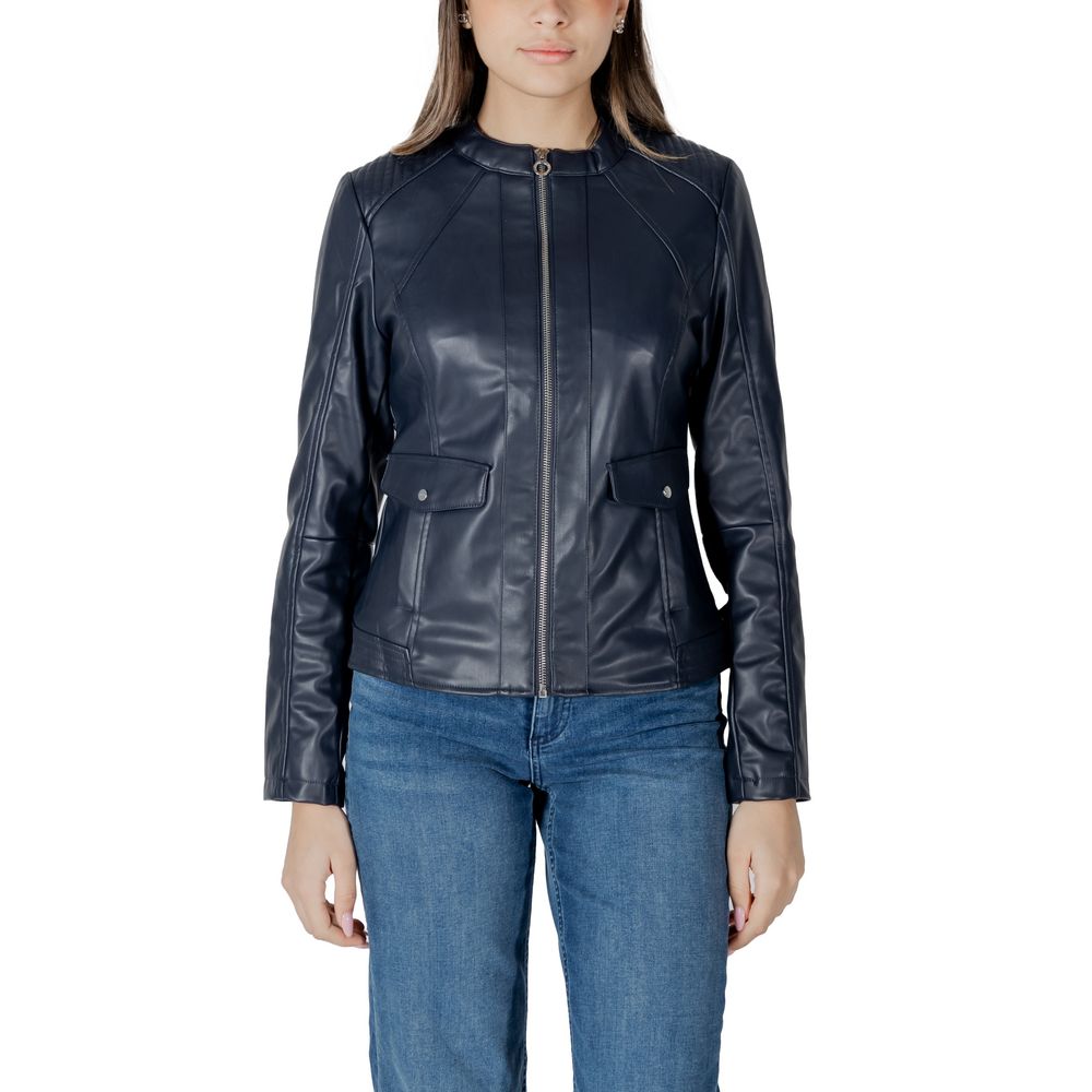 Street One Black Polyester Jackets & Coat