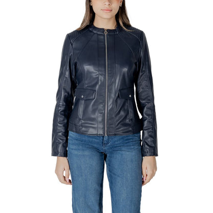 Street One Black Polyester Jackets & Coat