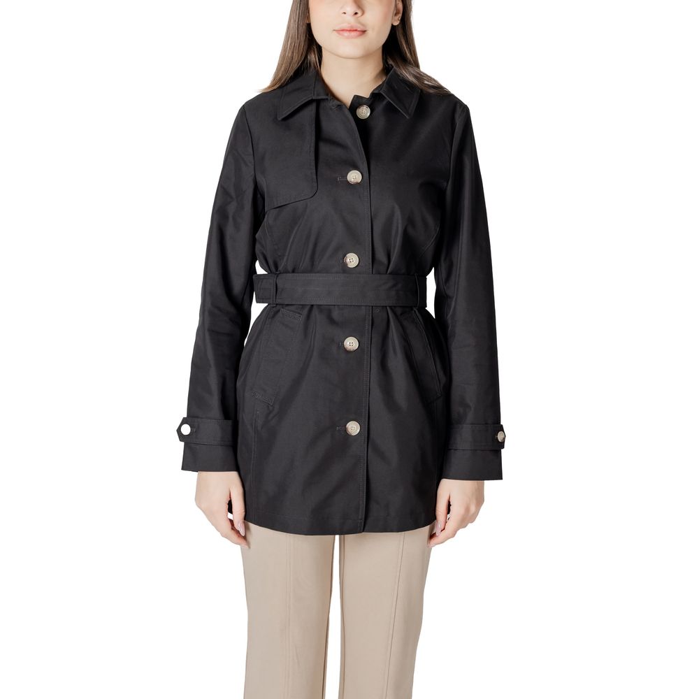 Street One Black Cotton Jackets & Coat