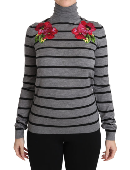 Dolce & Gabbana Elegant Embroidered Cashmere-Silk Sweater