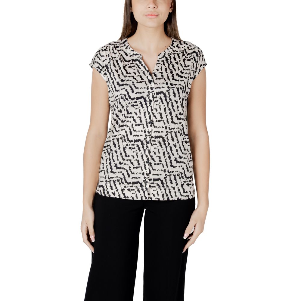 Street One Cream Cotton Tops & T-Shirt