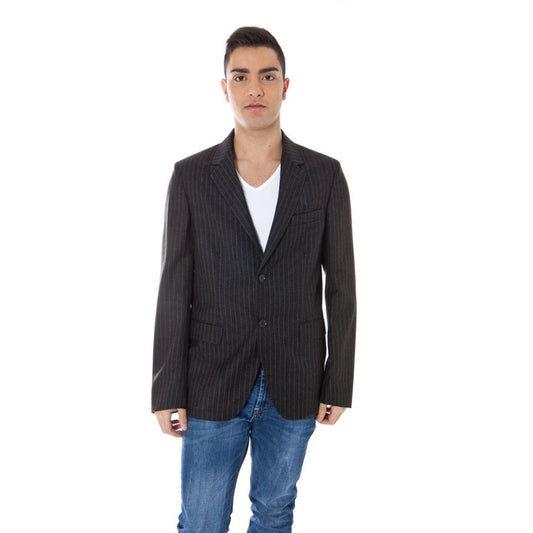 Calvin Klein Gray Wool Mens Jacket
