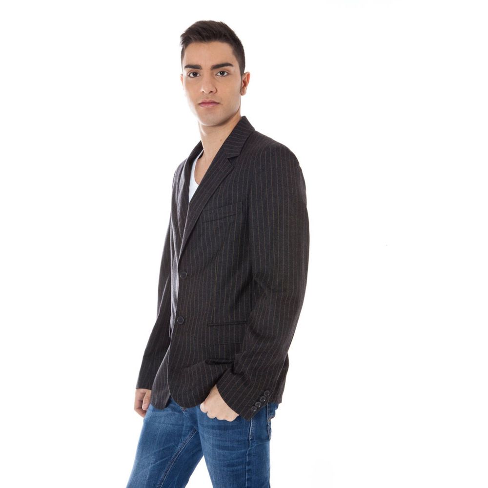 Calvin Klein Gray Wool Mens Jacket