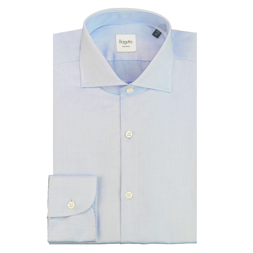Bagutta Light Blue Cotton Shirt