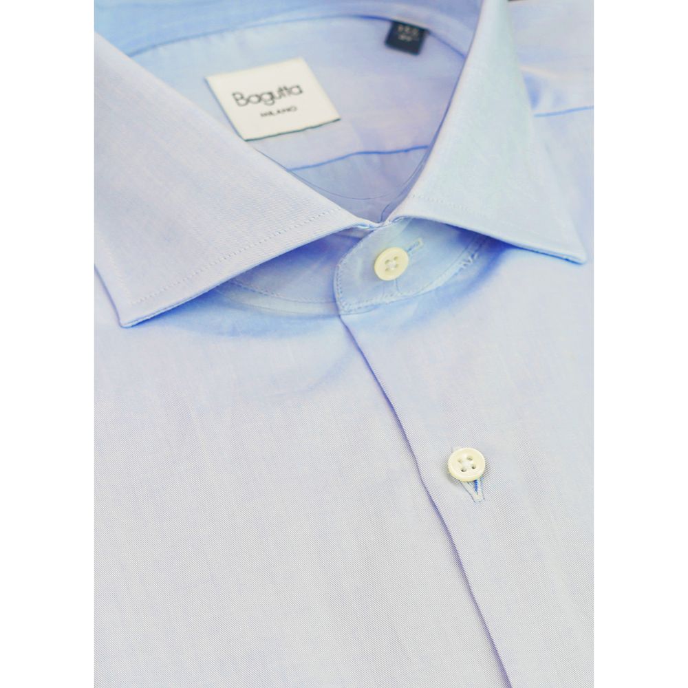 Bagutta Light Blue Cotton Shirt