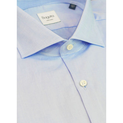 Bagutta Light Blue Cotton Shirt