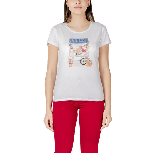 Liu Jo Bicolor Cotton Tops & T-Shirt