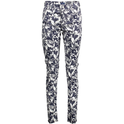 Gant Blue Cotton Women Slim Trouser