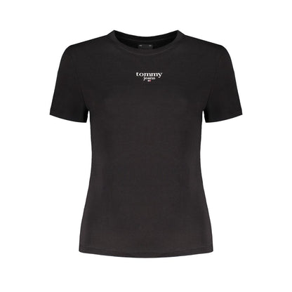 Tommy Hilfiger Black Cotton Tops & T-Shirt