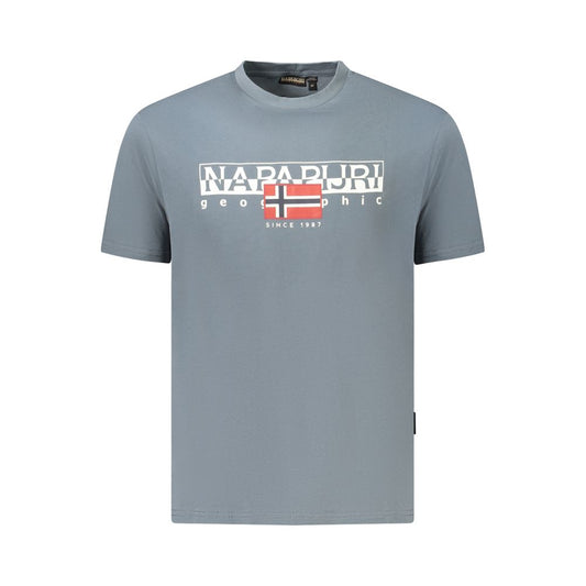 Napapijri Gray Cotton Men T-Shirt