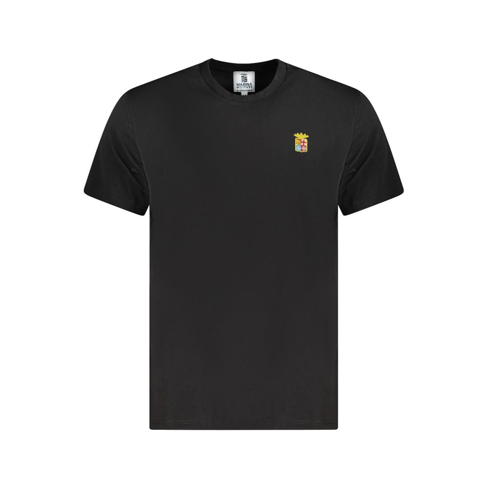 Marina Militare Black Cotton T-Shirt