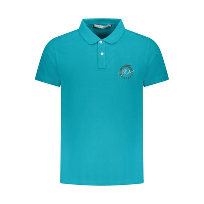 Trussardi Light Blue Cotton Mens Polo Shirt